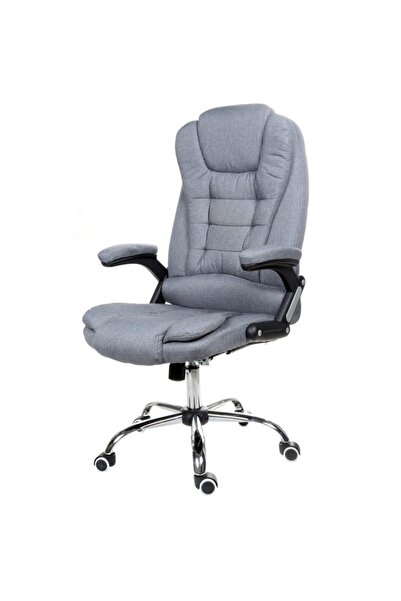 Mobplayers Καρέκλα Γραφείου Brandon-Tex Γκρι, Υφασμάτινη, με Λειτουργία  "Cha...