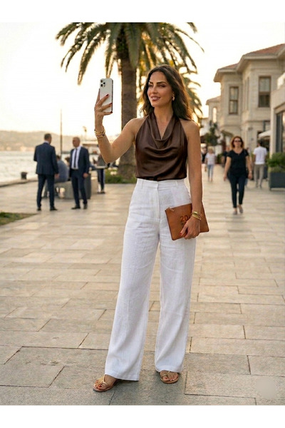 Lovely butik ΓΥΝΑΙΚΕΙΑ ΣΑΤΕΝ ΜΠΛΟΥΖΑ ΜΕ ΛΑΙΜΟΥΡΑ ΣΤΗΝ ΛΑΙΜΗ, ΑΝΟΙΧΤΗ ΠΙΣΩ ΛΑΜ...