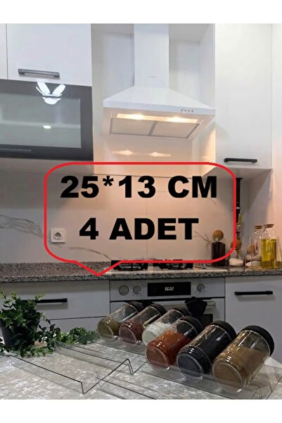 kesita Tasarım Pleksi Şeffaf 4 Adet (25*13 cm) Baharatlık Çekmece Içi Düzenle...