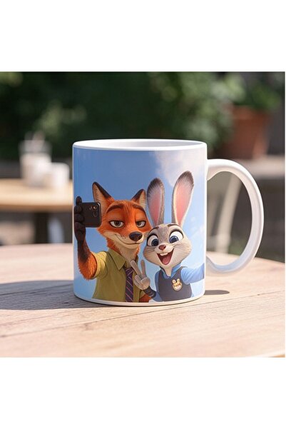 KADOREX DESIGN Selfie Design Mug with Fun Cartoon Characters