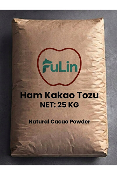 FuLin Gıda Ham Kakao Tozu - 25 kg - İşlem Görmemiş Saf Kakao (Raw Cocoa)