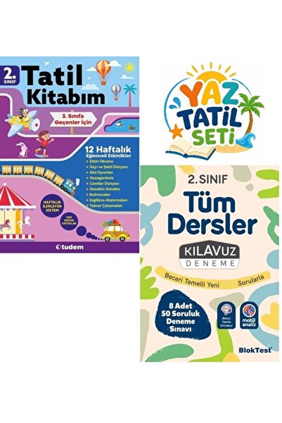 Tudem Yayınları 2.SINIF 2'DEN 3.SINIFA HAZIRLIK YAZ TATİL KİTABI DENEME SETİ