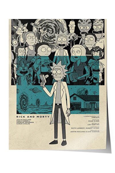 Postifull Rick and Morty Posteri, Sinema ve Dizi Tablo Posterleri, Film Dizi ...