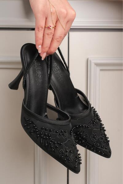 yezy shoes Δαντελένια πέρλα με λεπτομέρειες, ελαστικά άνετα παπούτσια με τακο...