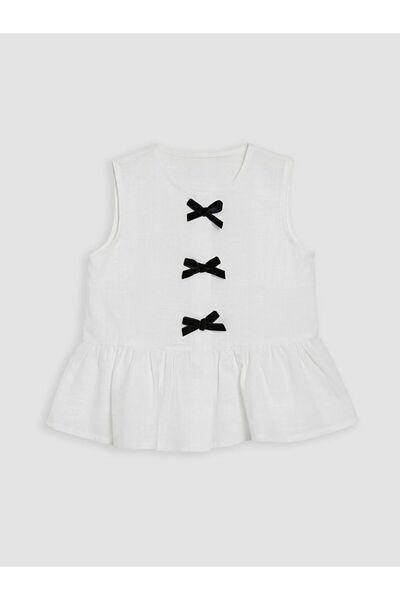 LC Waikiki LCW Kids Fiyonk Detaylı Fırfırlı Kız Çocuk Gömlek