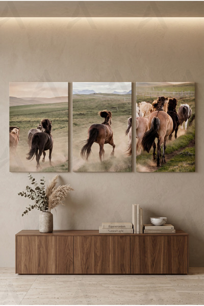 Artease 3-Piece Wild Horses Motion Table Set
