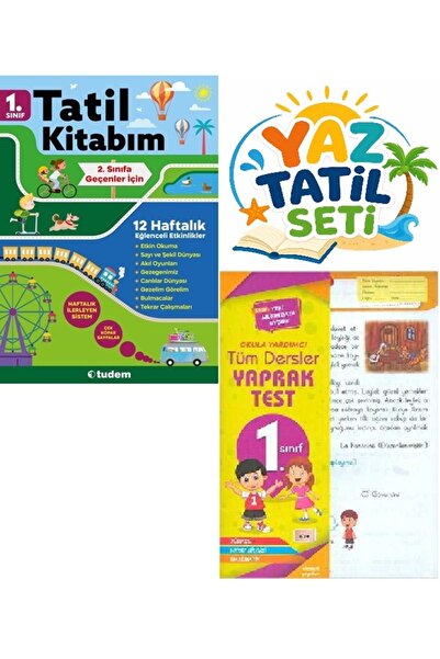 Tudem Yayınları 1.SINIF 1'DEN 2'YE HAZIRLIK YAZ TATİL SETİ TÜM DERSLER YAPRAK...