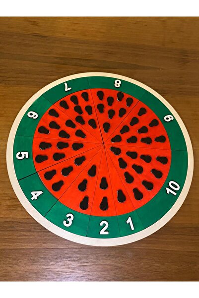 ÇAKRA Ahşap Karpuz Sayı Sayma Oyunu – Montessori Eğitici Oyuncak, Çekirdekli ...