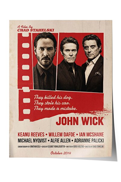 Postifull Αφίσα John Wick, Αφίσες ζωγραφικής τέχνης για κινηματογράφο και τηλ...