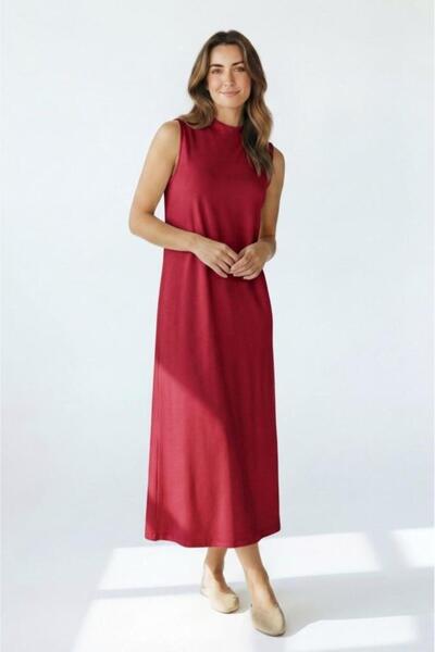 Betimoda Γυναικείο αμάνικο φόρεμα από βισκόζη τεσσάρων εποχών, μίντι μήκους, ...