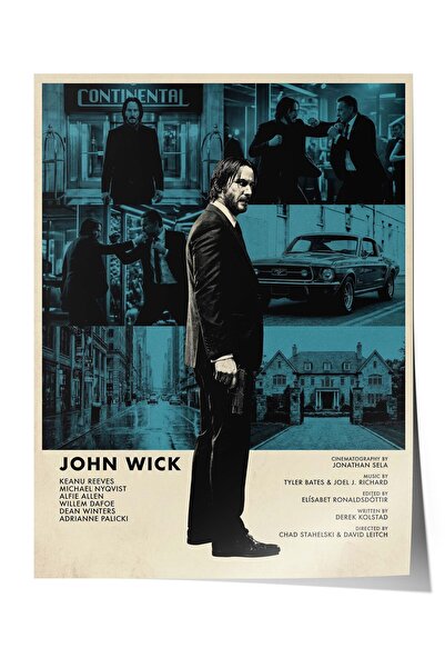 Postifull Αφίσα John Wick, Αφίσες ζωγραφικής τέχνης για κινηματογράφο και τηλ...