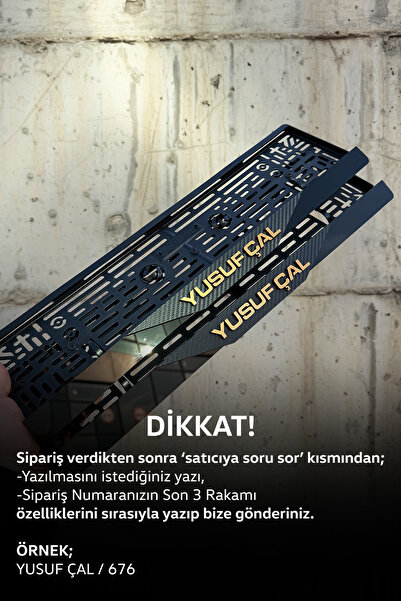 Pleksimanya Kişiye Özel Karbon Bronz Yazılı Pleksi Takmatik Plakalık