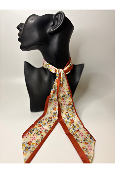 BHR AKSESUAR Λεπτό μαντήλι με σχέδιο, κορδέλα (6x85 cm)