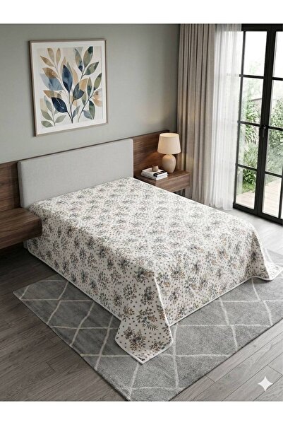 ŞENER HOME Σχέδιο Τζελινσίκ με στάμπα 200x240 εκ. Διπλό (BATTAL) Μονό Πικέ