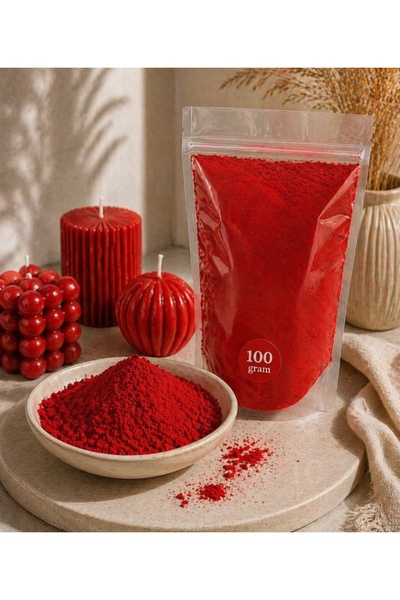 DOĞAN MUM Mum boyası 100 gr kırmızı boya premium toz pigment boya