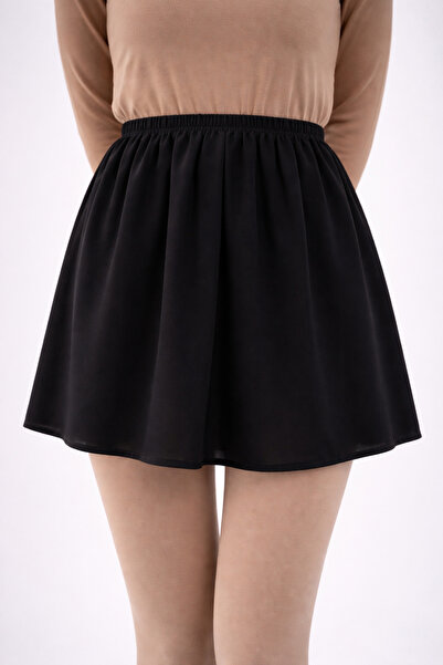 Modabenna Tesettür Μαύρο Ποιοτικό Κρεπ Εσωτερικό Ρούχο Σωτριάνο Φούστα Επιμήκ...