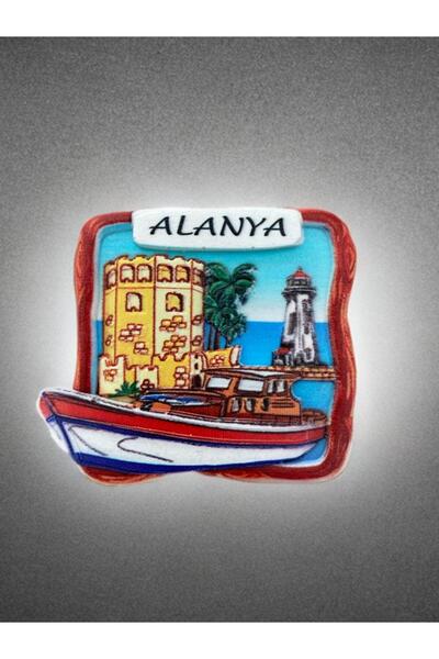 Mundy ALANYA Temalı Polyester Kabartmalı Magnet 7 x 6 cm (KOD:1104) Dekoratif...