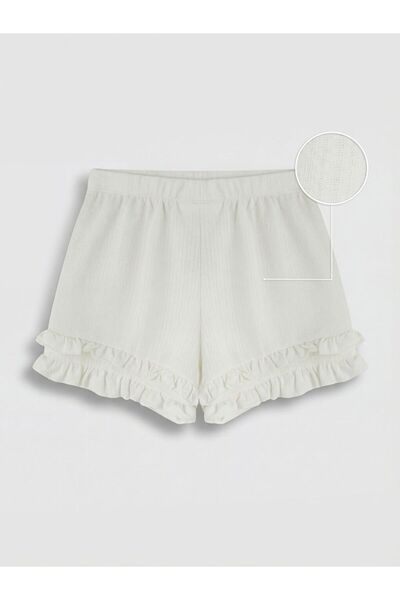 LC Waikiki Lcw Kids Elastic Waist Ruffled Girls' Shorts