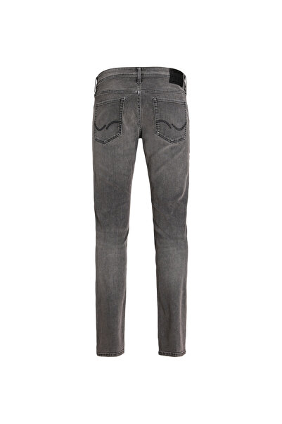 Jack & Jones Gri Erkek Dar Paça Slim Fit Denim Pantolon 12259935_JJIGLENN JJO...