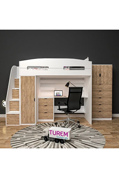 marangozhaneden Betty Çalışma Masalı Ranza Mdf