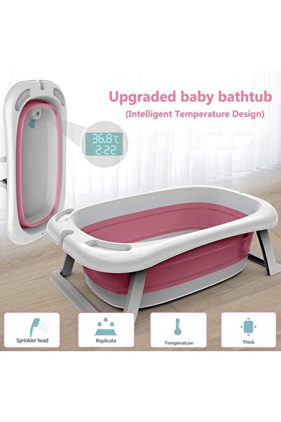 OEM Πτυσσόμενη Μπανιέρα Μωρού με Θερμόμετρο, Αφρώδη Υποστήριξη και Αντιολισθη...