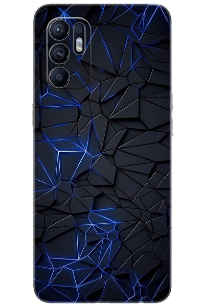 Ceppare Oppo Reno 6 (CPH2235) Uyumlu Kılıf Desen Baskılı Silikon Prizmatik Ta...