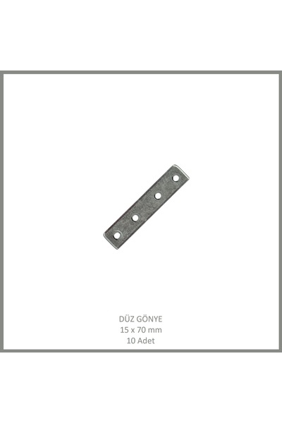 Adilon Düz Gönye, Sac Gönye, 15 x 70 mm (10 Adet)