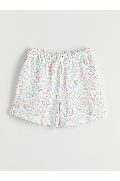 LC Waikiki LCW Kids Çiçek Desenli Kız Çocuk Şort