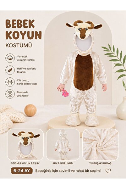 skycott unisex koyun bebek tulum - kostüm