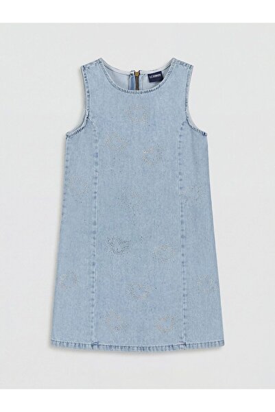 LC Waikiki Rochie din denim pentru fete LCW Kids Stoned