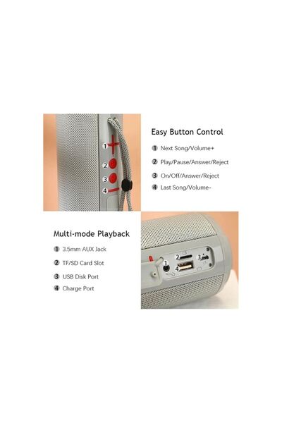 OEM Boxă portabilă Bluetooth T&G TG621, Wireless, Bluetooth 5.0, FM, TWS, Slot Card TF, Compactă, Albastru