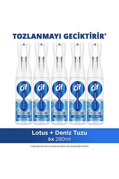 Cif Infinite Clean Doğal Probiyotikli Anti Toz Sprey Tüm Yüzeyler İçin Lotus ...