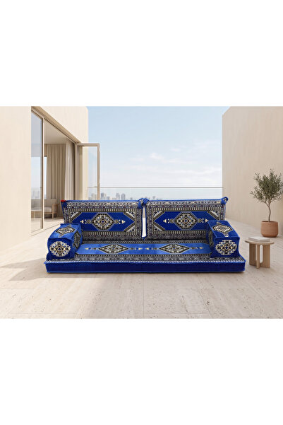 FEYZA DECOR HOME Saraylı Desenli Modern Şark Köşesi Takımı - 10 cm Kalın Süng...