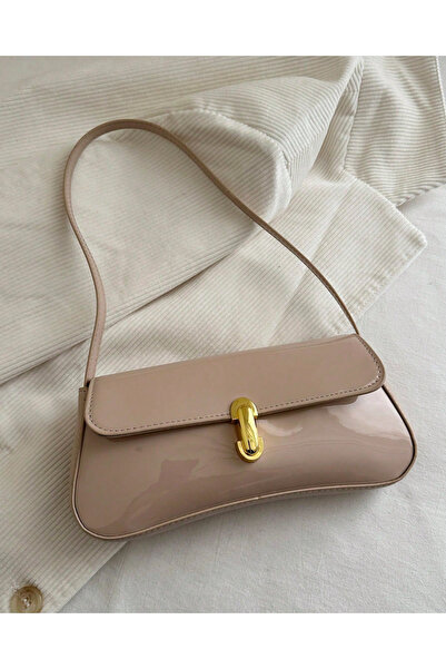 Rivina Γυναικεία τσάντα χειρός και ώμου Liva από λουστρίνι, vintage ρετρό μον...