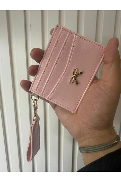 KIRASE Γυναικεία θήκη καρτών με λεπτομέρεια φιόγκου, τμήμα για χρήματα στη μέ...