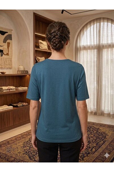 LİFERA Relaxed Fit Short Sleeve Mom Blouse