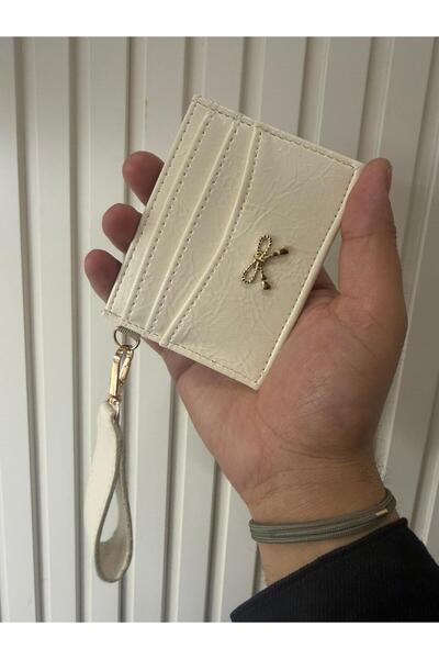 KIRASE Γυναικεία θήκη καρτών με λεπτομέρεια φιόγκου, τμήμα για χρήματα στη μέ...