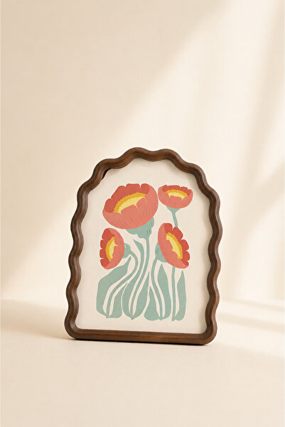 Mirilliahome Διακοσμητικός πίνακας με ξύλινο πλαίσιο ακακίας 20x25 εκ. με κυμ...