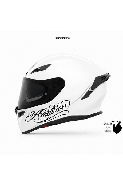 STCKRCO Ambition Text Sticker |   Ambition Helmet Sticker |   Helmet & Fairin...