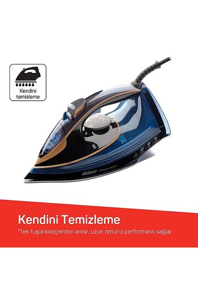 Arzum AR6052 Steamlux Buharlı Ütü Seramik Taban -