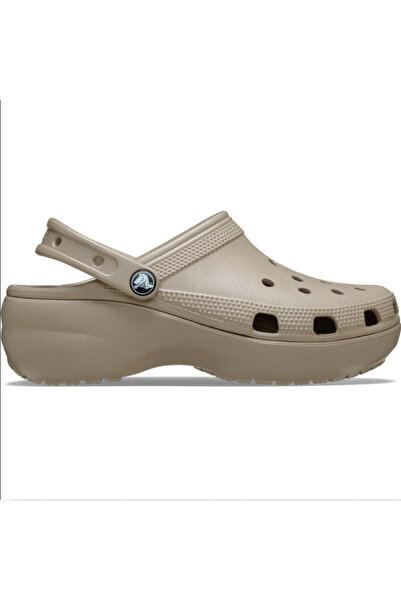 Crocs Κλασικό Σαμπό Πλατφόρμας Γυναικεία Παντόφλες Βιζόν σε Καφέ Χρώμα 206750...