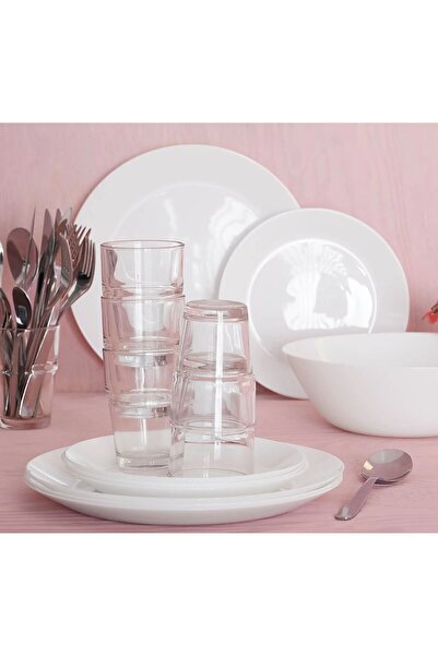 IKEA QUİCK 6 Adet Cam Bardak Yükseklik 9 Cm 6'lı Set Su Meşrubat Bardağı Haci...