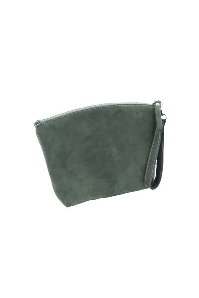 Luqa Leather Special Design Handcrafted Leather Clutch Zippered Wrist Bag