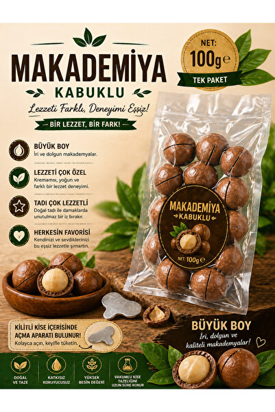 İhlas Kavrulmuş Kabuklu Makadamya 100 Gr - Vakumlu Paket