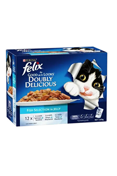 Felix أكياس تشكيلة الأسماك في الجيلي (12 × 85 جرام)