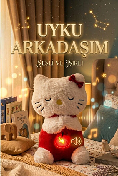 yumurcakstore Uyku arkadaşım sesli ve pilli nefes alan peluş oyuncak