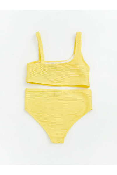 LC Waikiki Asymmetrical Collar Textured Girls' Bikini