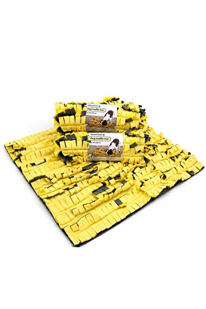 Pets Covoraș interactiv pentru câini (Snuffle Mat) – Albastru & Galben, 50x50 cm