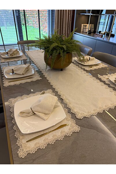 Decamor home Σετ σερβιρίσματος αμερικάνικου τύπου από χρυσό ασημί εκρού με λε...