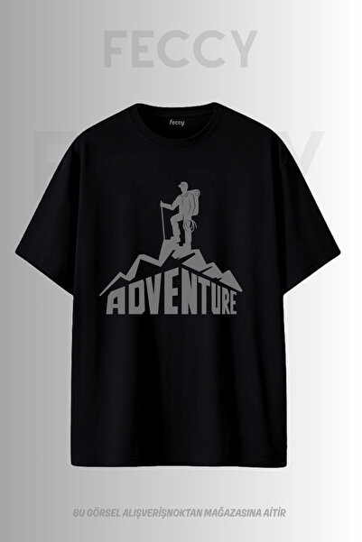 FECCY Premium Adventure Printed Hunter Theme Unisex Oversize Γυναικείο T-Shir...